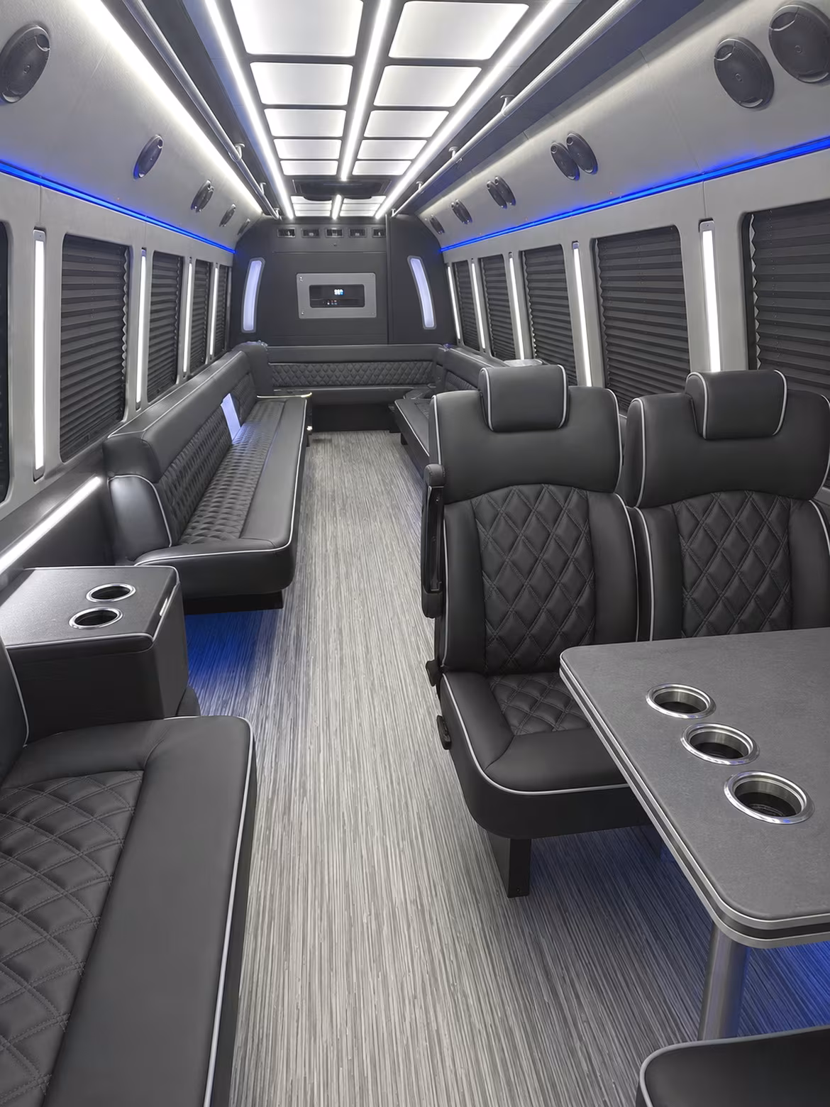 saint paul 25 passenger party bus inside