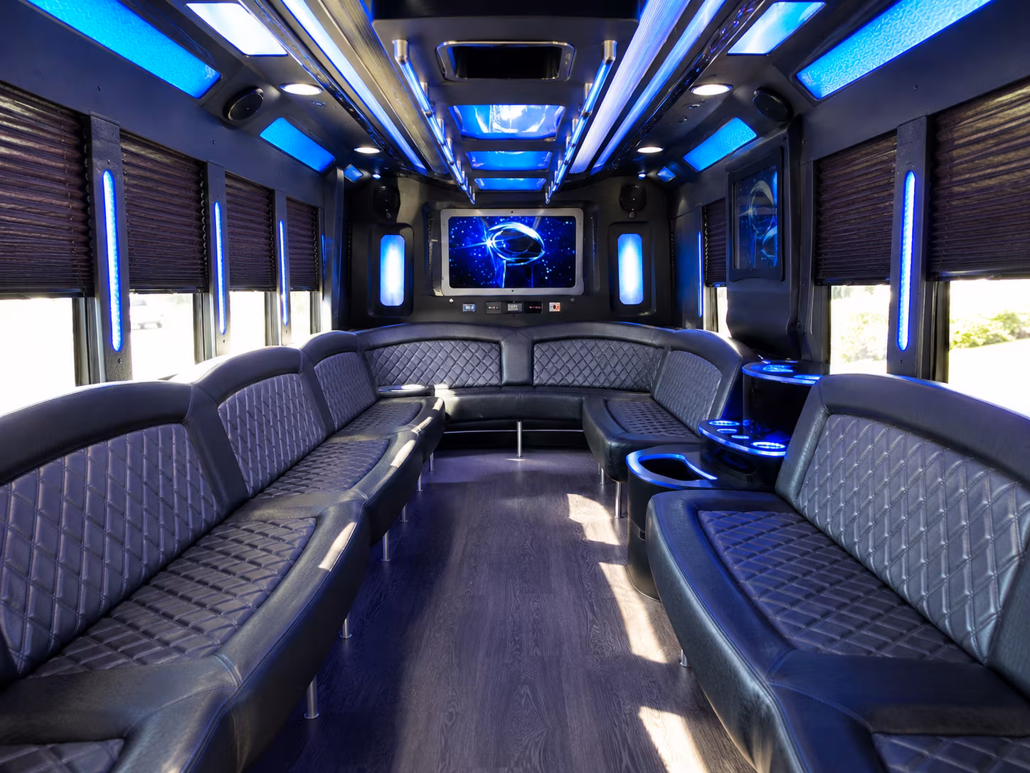 saint paul 28 passenger party bus inside