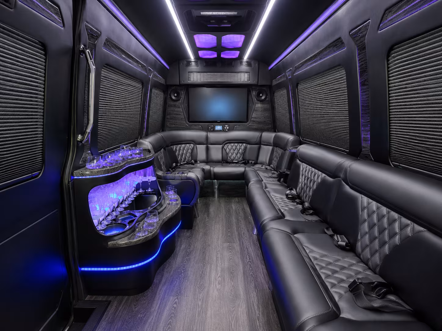 saint paul 30 passenger party bus inside