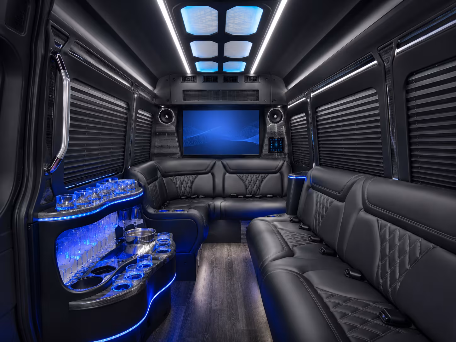 saint paul 40 passenger party bus inside