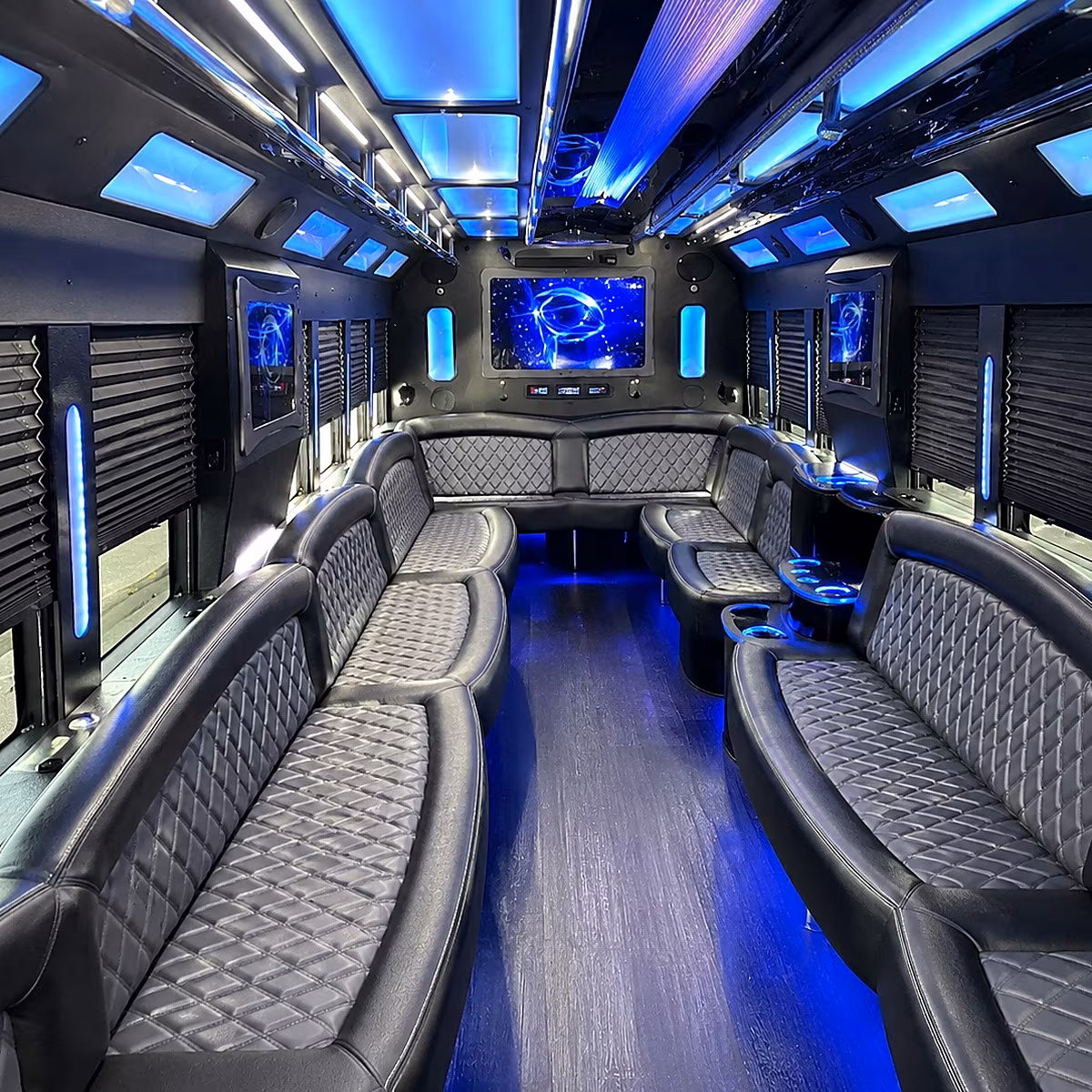 saint paul 50 passenger party bus interior